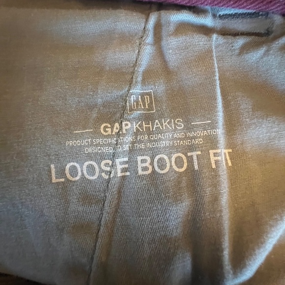 Gap Khakis Distressed Chocolate Brown Loose Boot Fit, Cotton, Size 36x32 - Picture 7 of 15